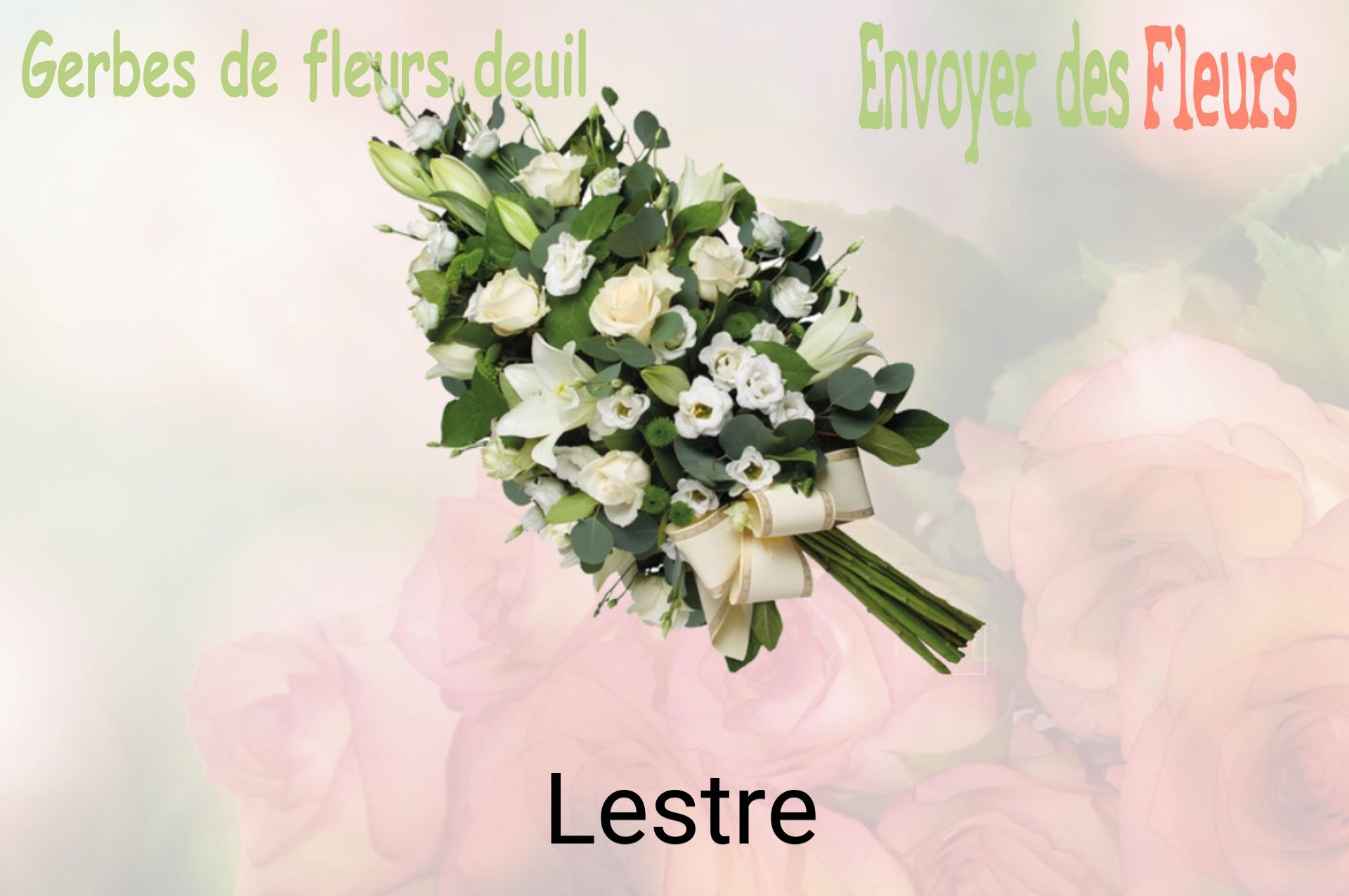 Gerbe de fleurs de deuil livrée à Lestre